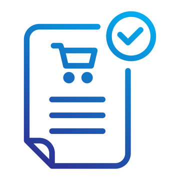 Confirmed Purchase Requisition icon line gradient style