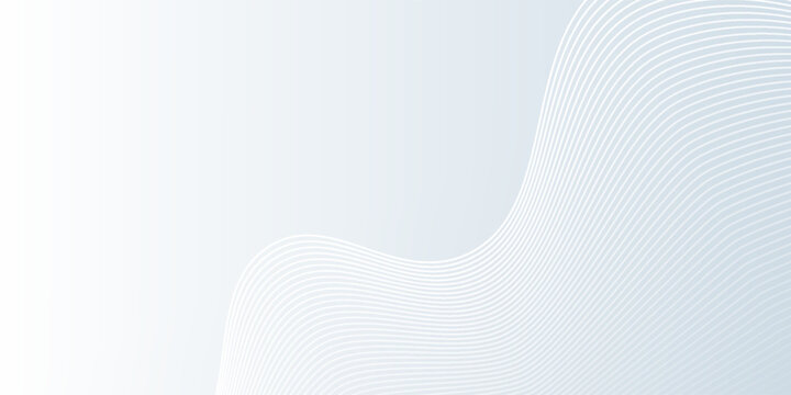 Abstract background with white and gray colors. The background features smooth, flowing lines creating a soft, modern texture. Gradient wave background vector. Silver background.