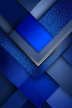 Abstract Geometric Blue Layers Background Design.