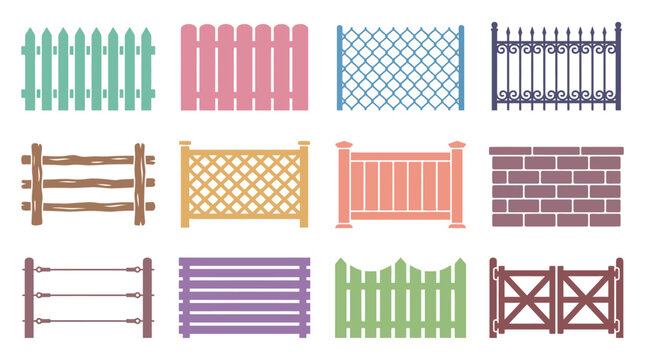 Colorful Fences and Railings Collection.