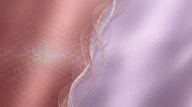 Textured rose gold and lavender surfaces with delicate swirling lines, suggesting elegance and artistic design, ideal for sophisticated backgrounds.