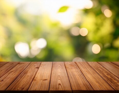 spot focus of wood plate with blur background