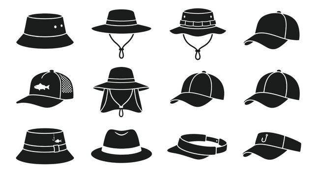 Collection of various hat styles.