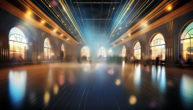 abstract blur expo large room for the event exhibition