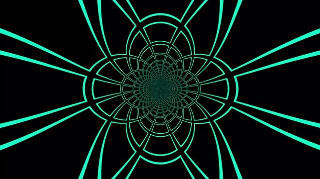 Hypnotic Concentric Flower Pattern with Optical Illusion Seamless Loop in 4K