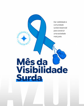 Setembro Azul M&ecirc;s da Visibilidade Surda Campanha de Inclus&atilde;o Social Media