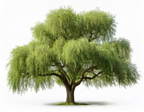 salix caprea tree isolated on white background isolated salix caprea willow tree