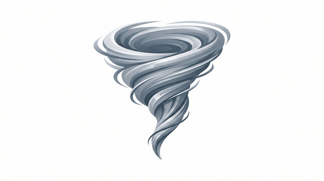 Stylized cartoon illustration of a swirling tornado vortex.