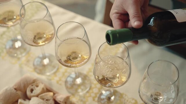 Female sommelier tasting red wine in winery, professional wine evaluation.