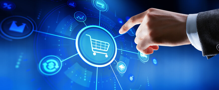 E-commerce platform with online shopping cart and digital payment processing interface