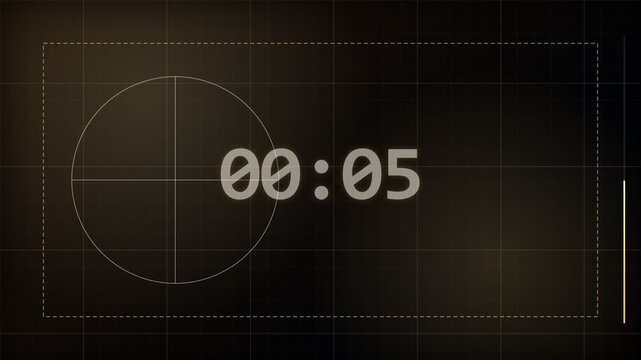 10-Second Countdown Timer with Chrome Ribbon Effect