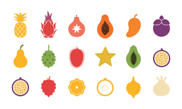 Healthy Exotic Fruit Collection.