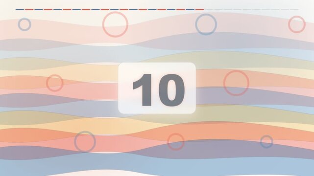 15-Second Abstract Countdown Timer with Wavy Background