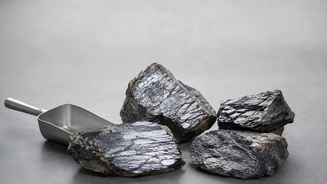 Natural Graphite Ore Rock Samples