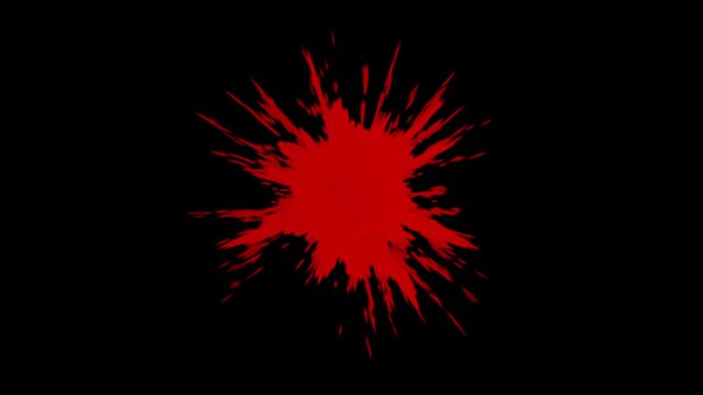 a blood splash splatters
