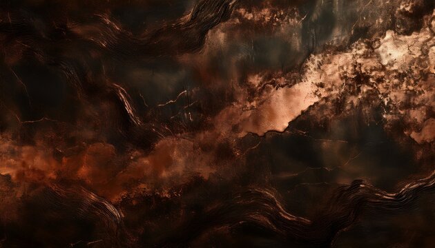 old grunge copper bronze rusty texture dark black background effect generative ai