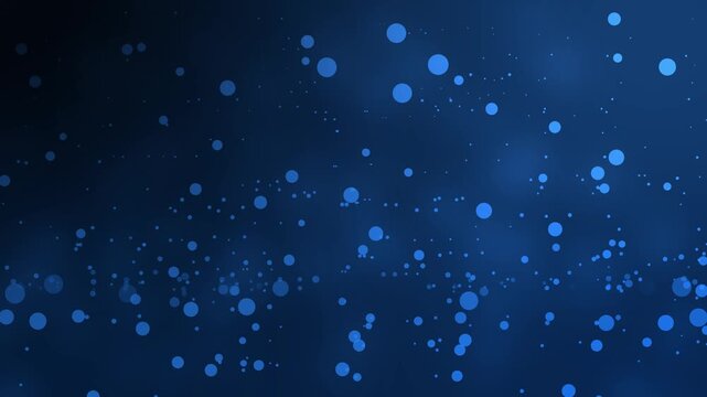 Abstract dark background with scattered glowing bokeh dots animation, depth and soft light creating a sense of motion and night atmosphere