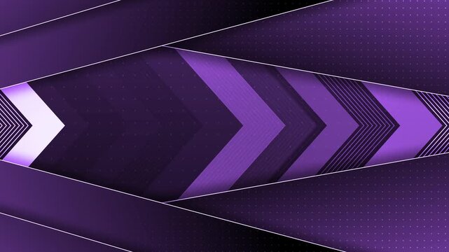 Abstract geometric background with layered chevron arrows diagonal bands and dotted texture for modern design projects animation