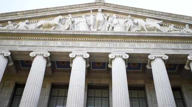 The video shows the California Courts of Appeal Third District building on the State Capitol campus in Sacramento.