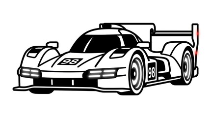 Fototapeta premium Racing car number 98 speeding.