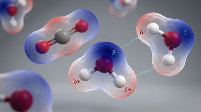 Molecular polarity and intermolecular forces in chemical structures
