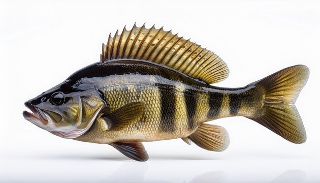 black crappie fresh caught in a northern minnesota lake isolated on a white background