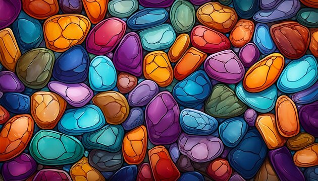 colorful pebble surface seamless