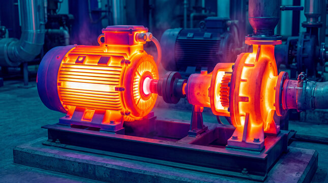 Industrial Thermal Imaging Display Showing Machinery Temperature Levels Through Infrared Colors and Heat Mapping
