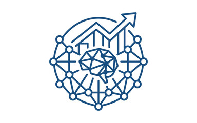 Obraz premium Artificial Intelligence Growth Icon