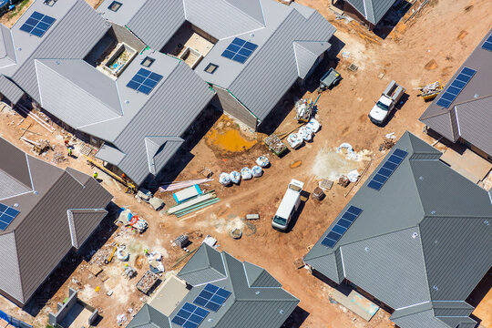 Houses being built at The Ponds, in northwestern Sydney
