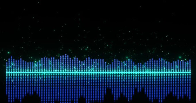 Looping audio spectrum animation for Latin music rhythms (Latin pop, Latin jazz, ballroom dance music, etc.) in 4/4 time: 4K