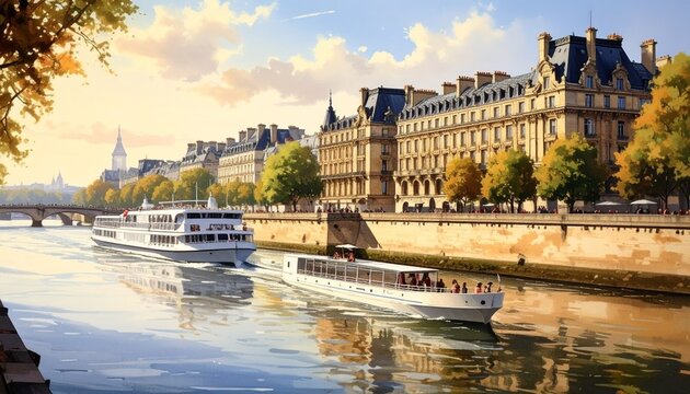 Historic European cityscape with bridge and river view.