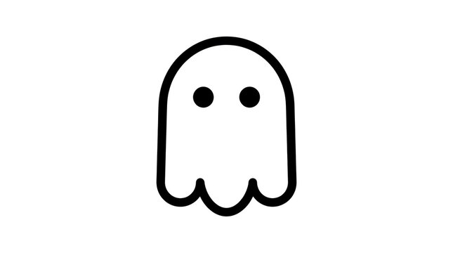Simple ghost character design.