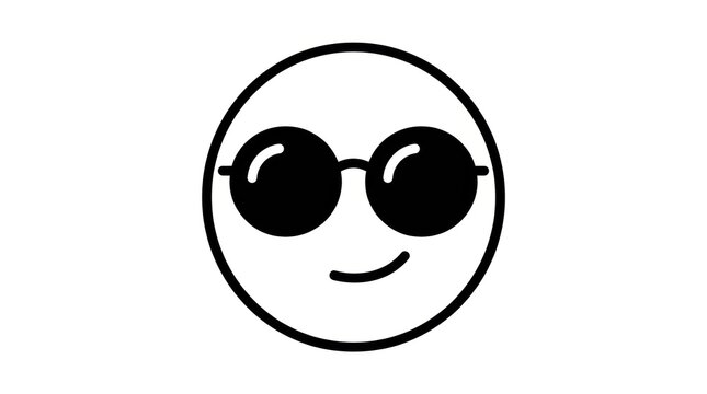Smiling face with cool shades.