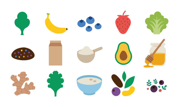 Healthy Superfood Ingredients Collection.