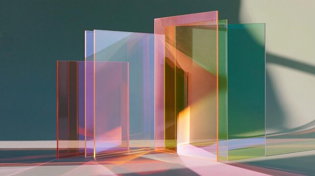 Abstract digital art piece that appears to be made up of multiple rectangular shapes. the shapes are arranged in a way that creates a sense of depth and dimension.