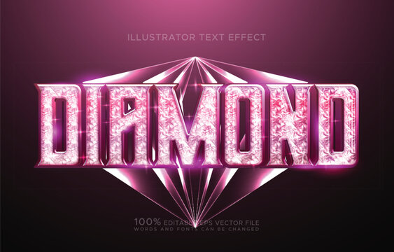 diamond text effect editable shiny jewelry text style