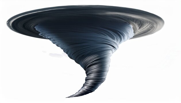 storm tornado isolated on a white background or white background cutout