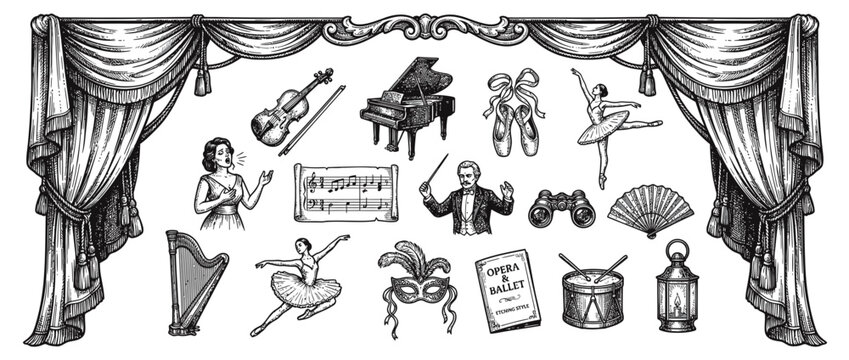 Vintage Performing Arts Elements Collection