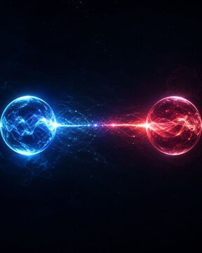 Entangled Quantum Pair Symbolizing Secure Future Communication