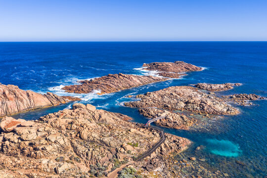 Aerial of Canal Rocks In Yallingup Western Australia