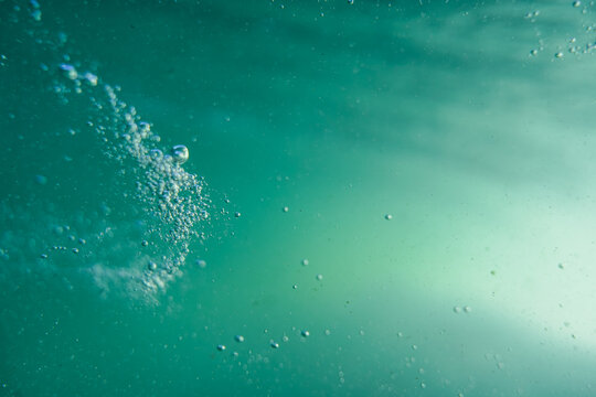 Motion and texture of water in vivid detail viewed underwater