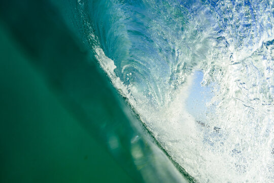 Motion and texture of water in vivid detail viewed underwater