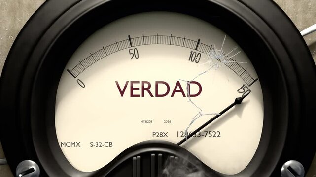 Verdad - medidor al m&aacute;ximo: la sinceridad se dispara, los hechos superan todos los l&iacute;mites y la aguja marca el m&aacute;ximo de verdad. Demasiada verdad.