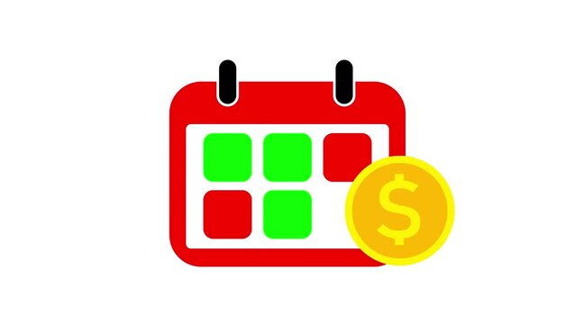 daily costs animated Line Icons Premium 4K, Modern Minimal Outline Motion Graphics Collection