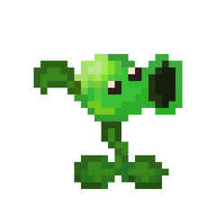Obraz premium Pixel Peashooter
