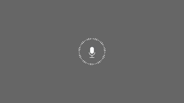 Minimalist Animation of a Microphone Icon for Voice Recognition