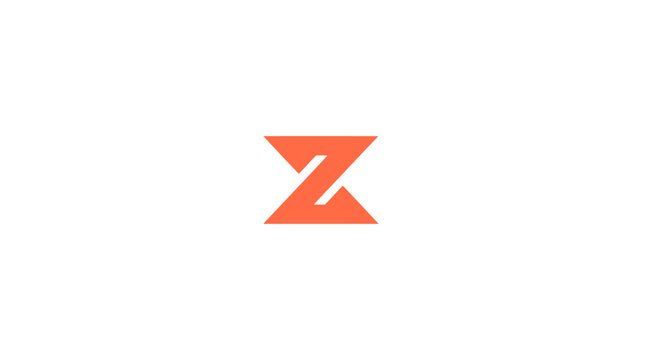 Dynamic orange letter Z logo with modern styling.