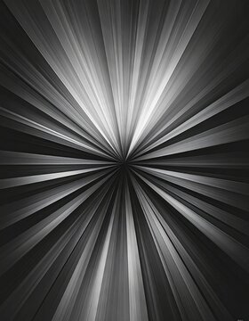 Radial light beams converge to a dark center, creating a dramatic burst effect