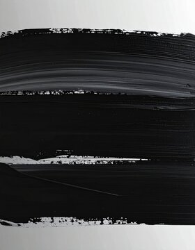 Bold black brushstroke texture against a light, gradient background